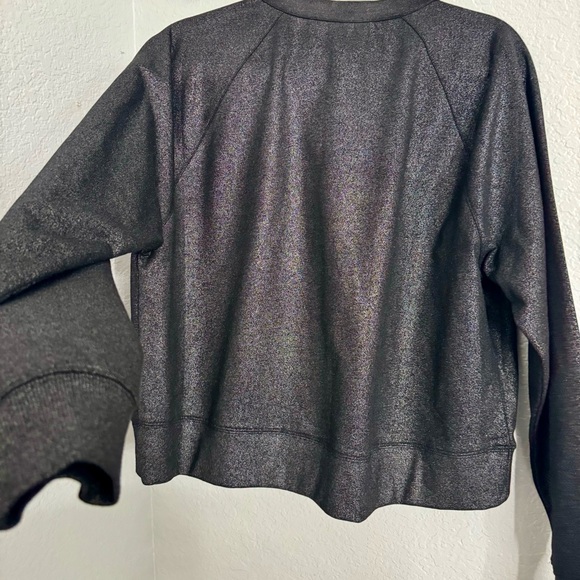 Michael by Michael Kors Metallic Grey Shimmery Button Up Sweater - Picture 7 of 9
